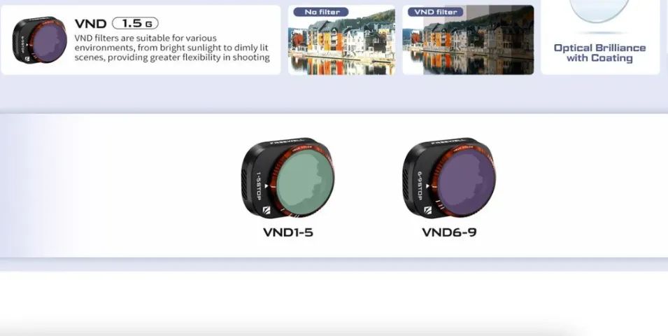 Freewell Filtro VND 1-5 Stop 6-9 Stop para DJI Mini 4 Pro - Foto 3