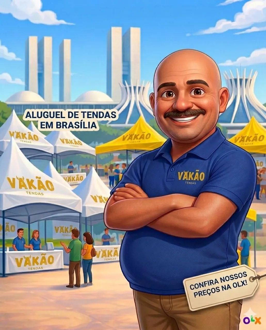 Aluguel de Tenda Sanfonada 3x3 - Reforçada e Impermeável (Entrega Grátis)* - Foto 2