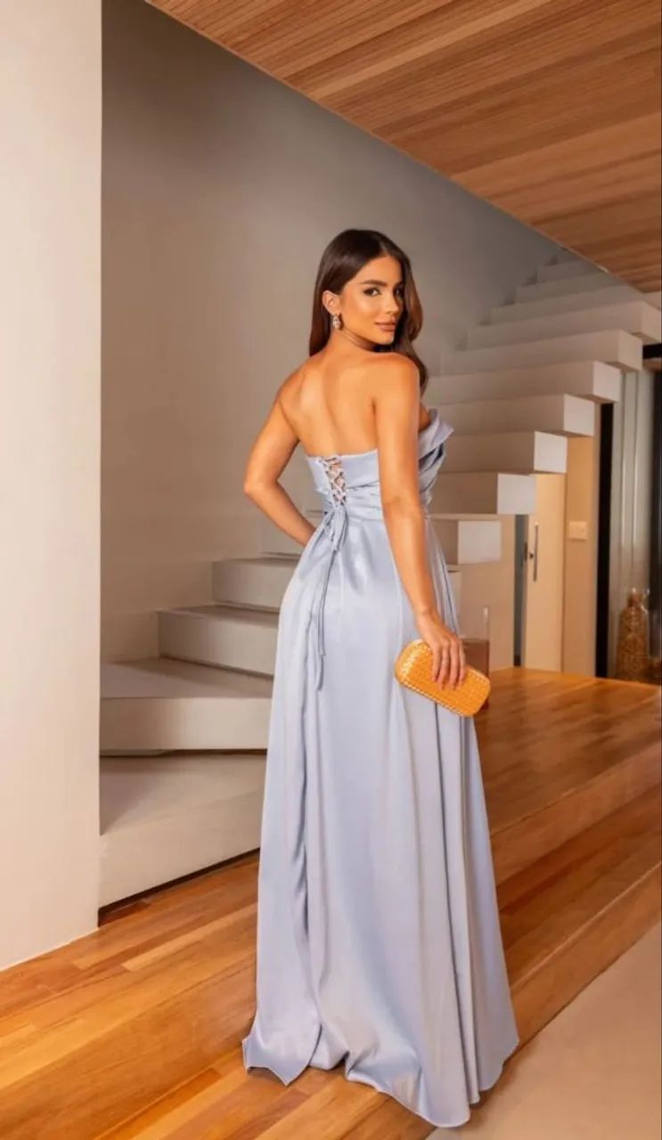 Vestido De Festa Longo Tomara Que Caia Com Bojo E Barbatana