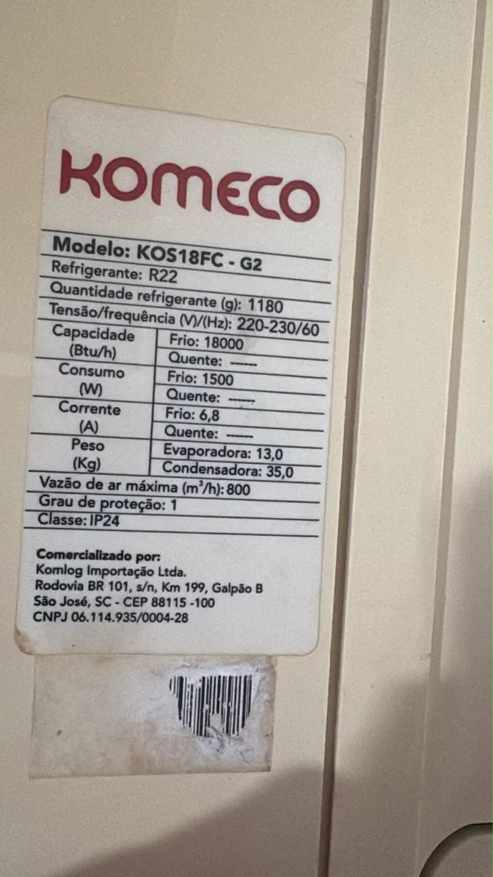Central de ar 18000 mil btus lime o - Foto 2