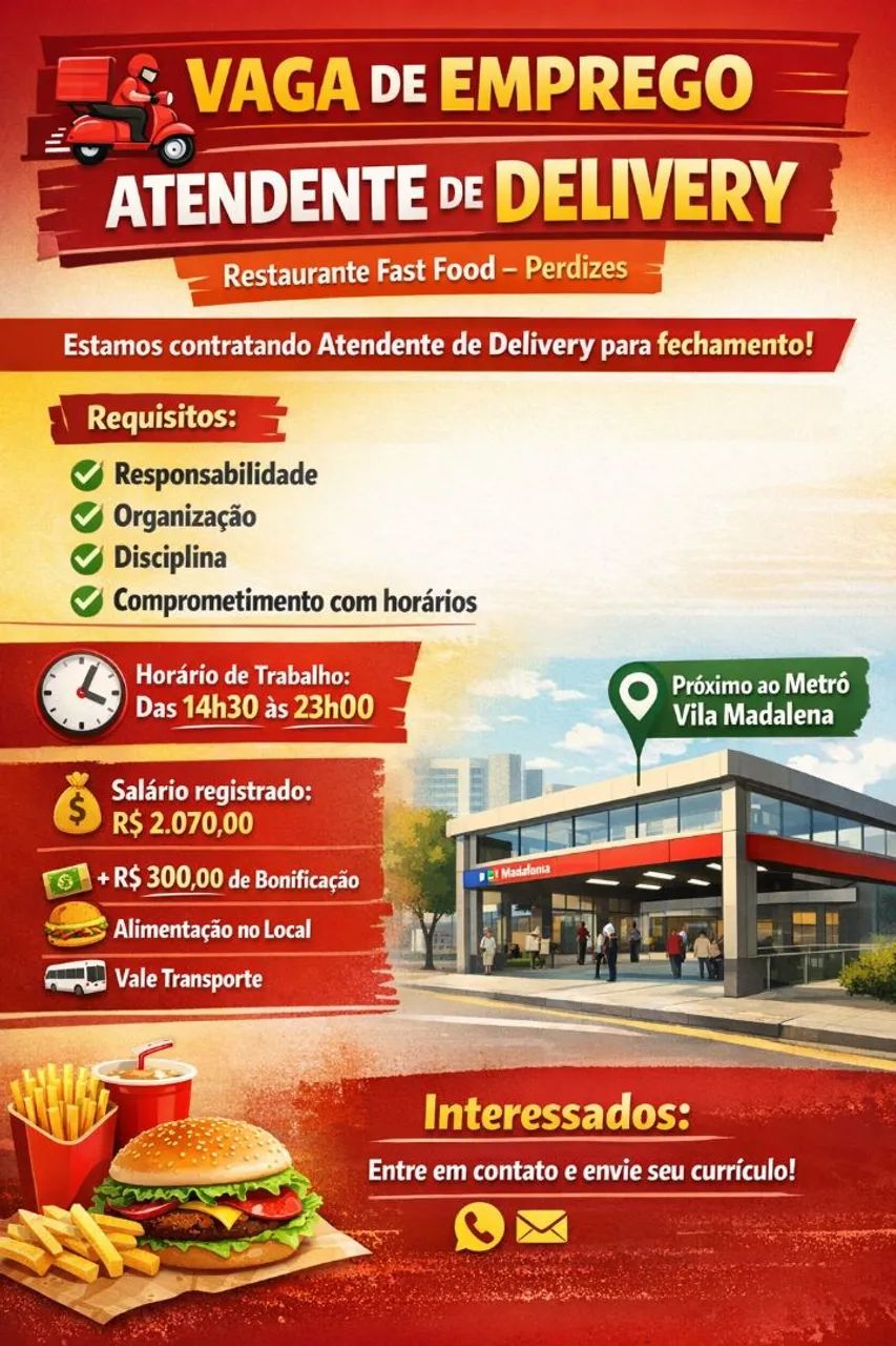 Vaga de Trabalho Operadora de Caixa 
