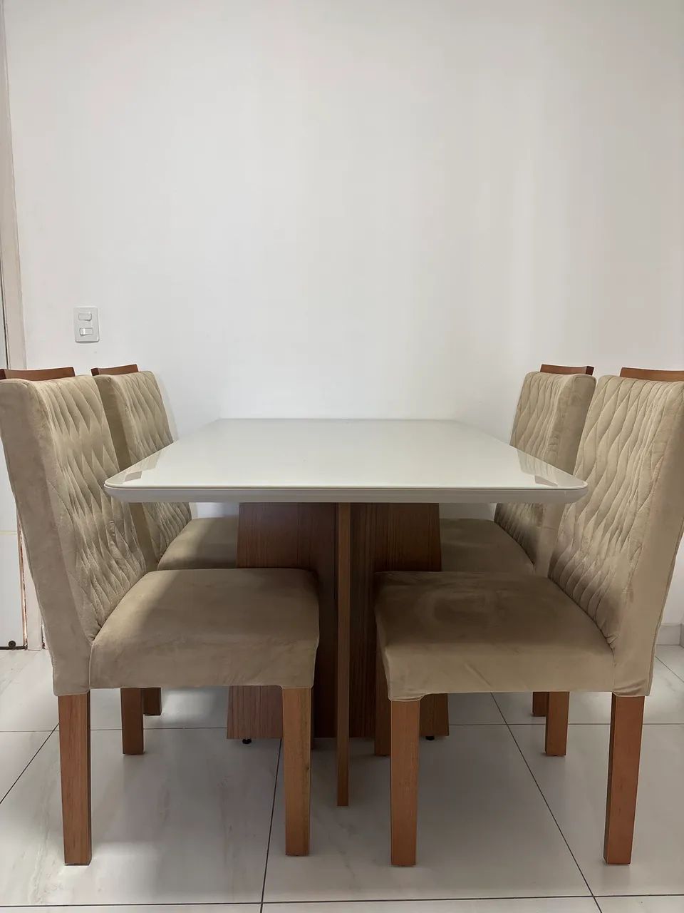 Conjunto de mesa e cadeiras madeira maciça - Kasa Décor NOVO
