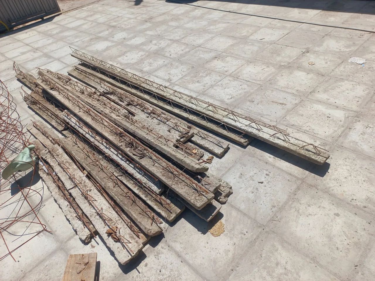 Treliça com concreto