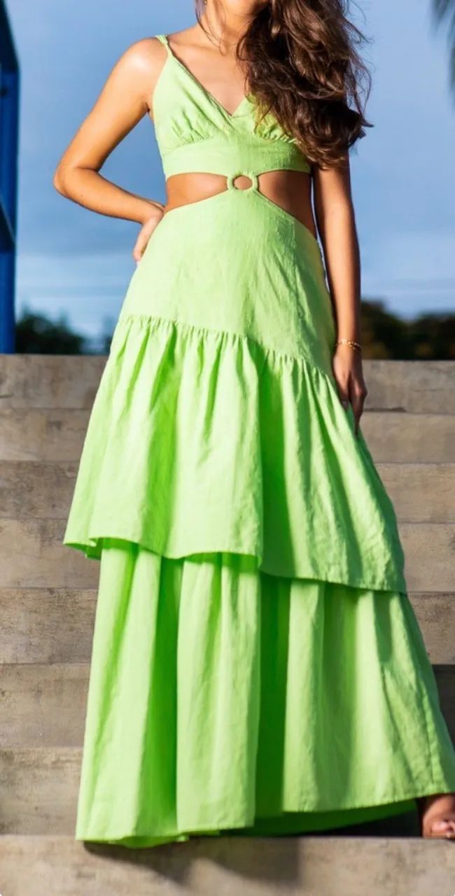 Vestido Verde Salgunamu - Foto 2