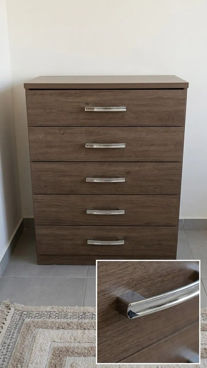 Cômoda 5 Gavetas Amadeirada