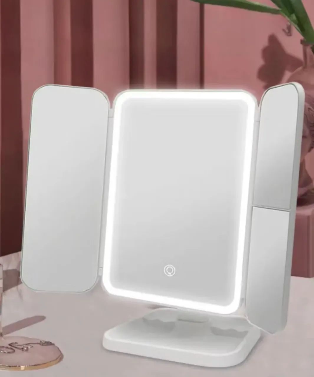Espelho de mesa com led e lente de aumento  - Foto 3