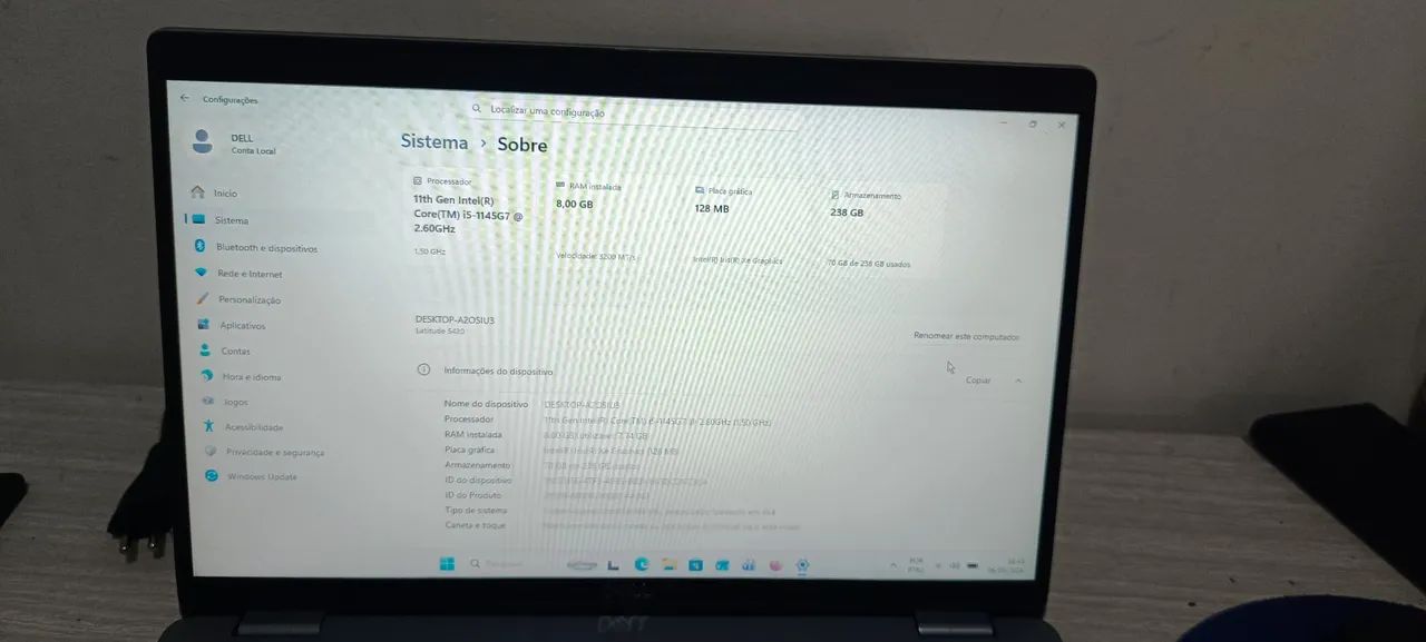 Notebook Dell latitude 5420 i5 com tela de 14 polegadas  - Foto 4
