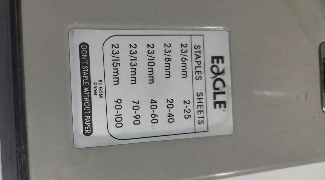 Grampeador Profissional Eagle 938 cinza 100fls  - Foto 2