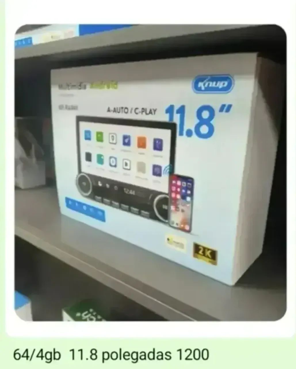 Multimídia 11.8 polegadas Android 15 64/4gb instalamos ,,