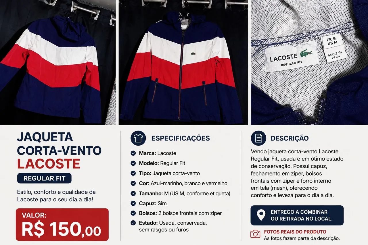 Jaqueta Lacoste original 