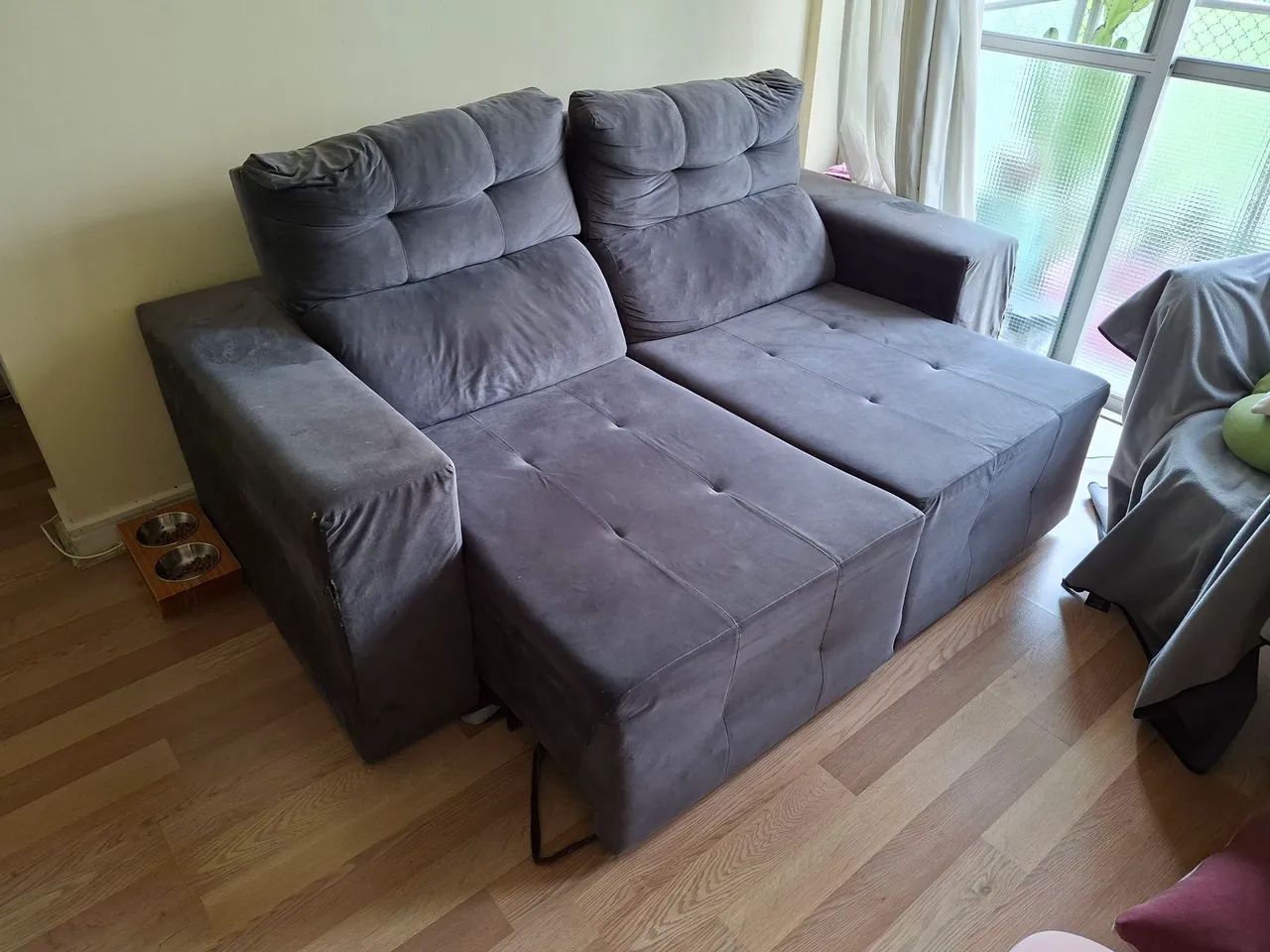 Sofa retrátil 3 lugares usado - Foto 3
