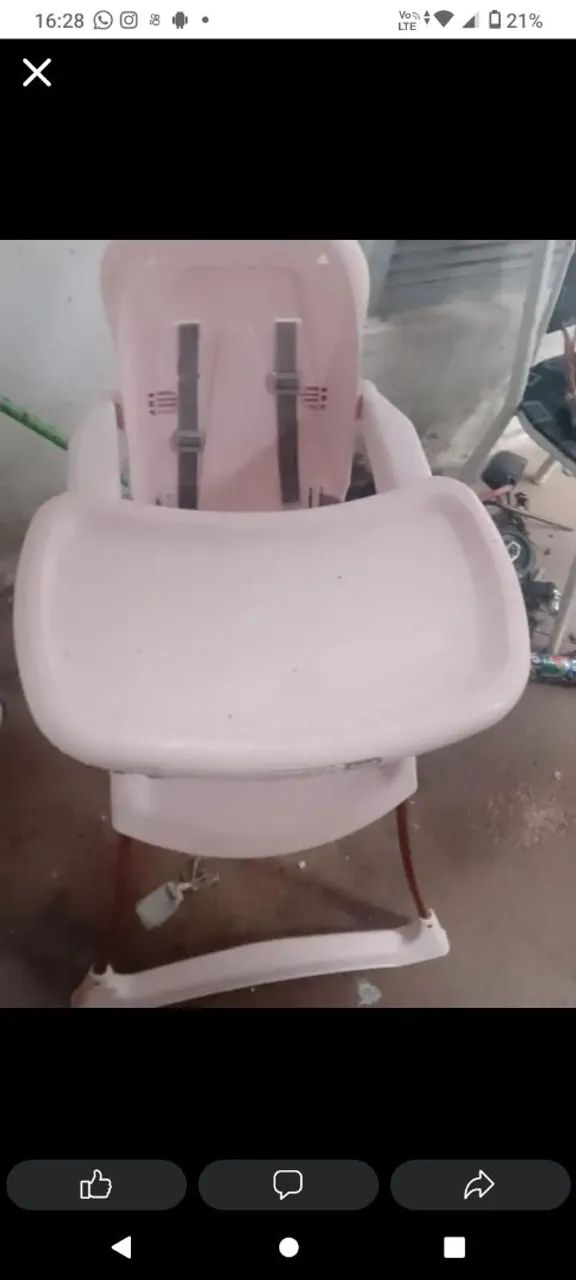 Cadeira para bebê rosa
