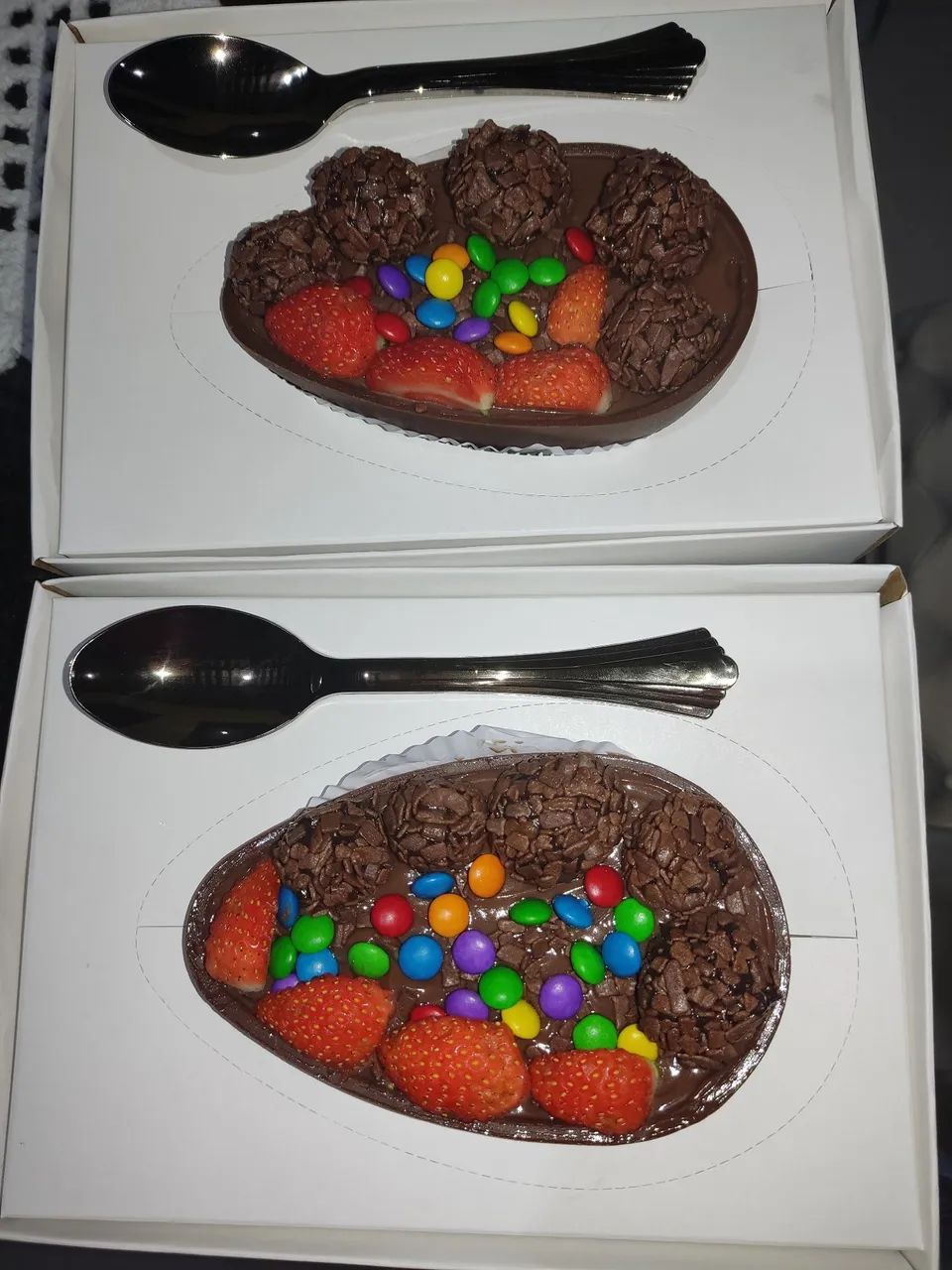 Ovo de páscoa de colher e fatias trufado  - Foto 4