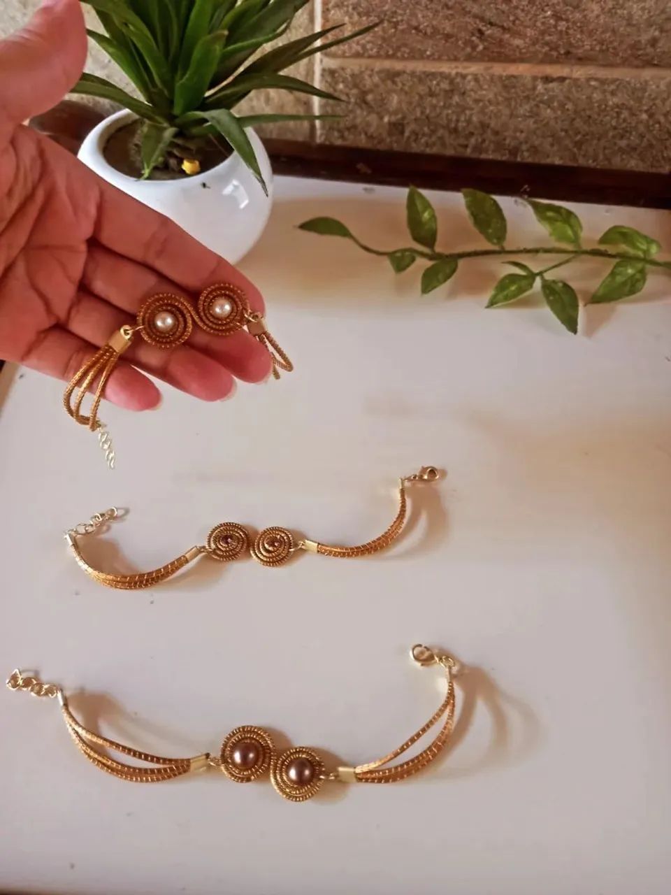 Pulseira capim dourado