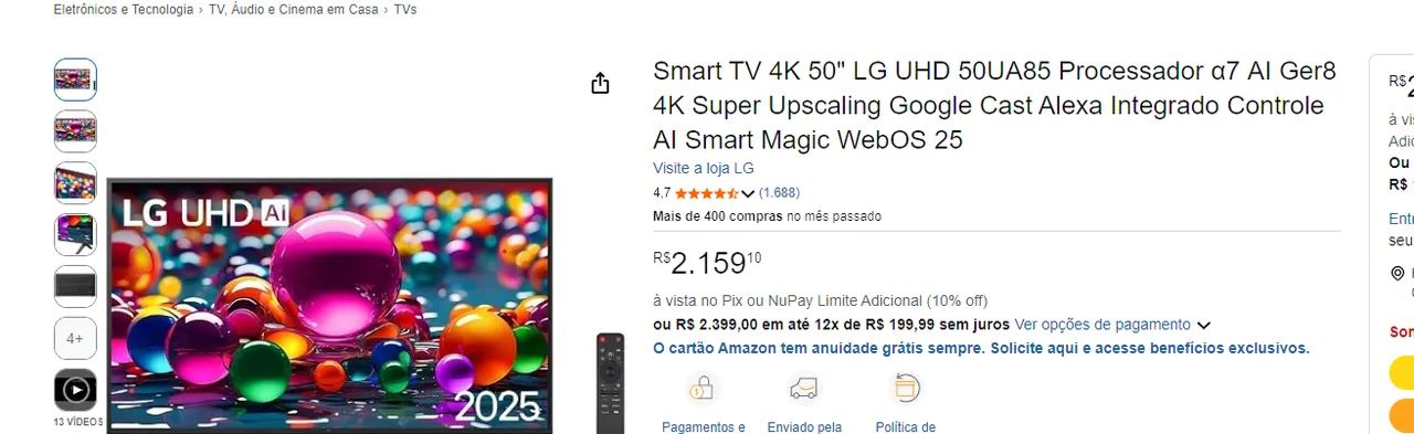 TV COM TELA QUEBRADA