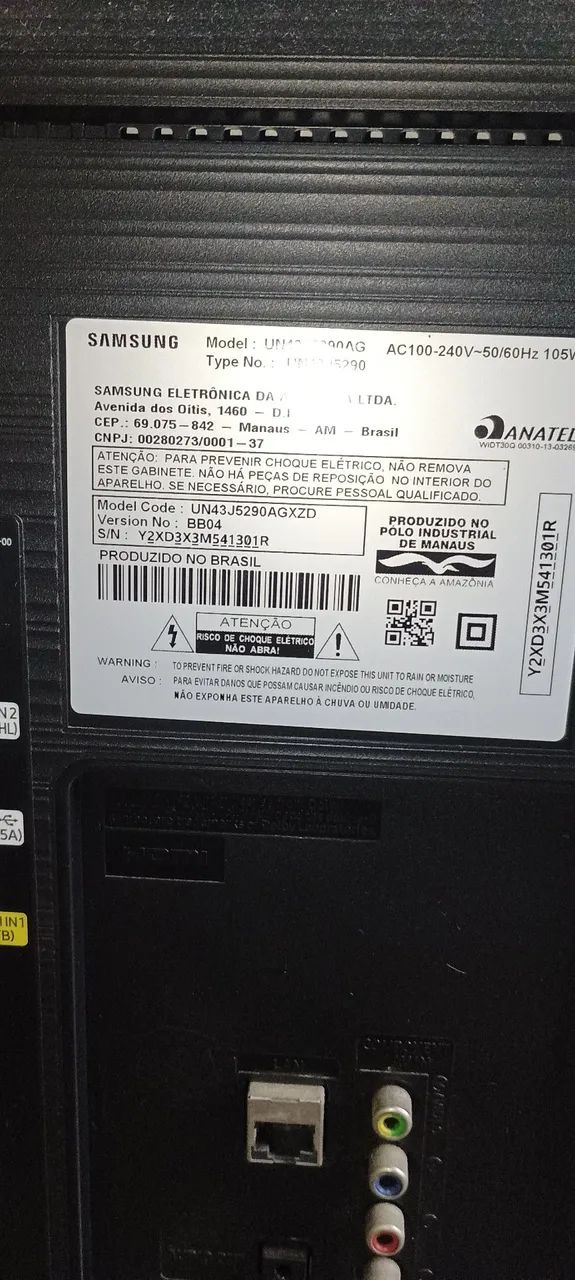 TV SAMSUNG 44 - DEFEITO, PECAS, CANIBALIZAR