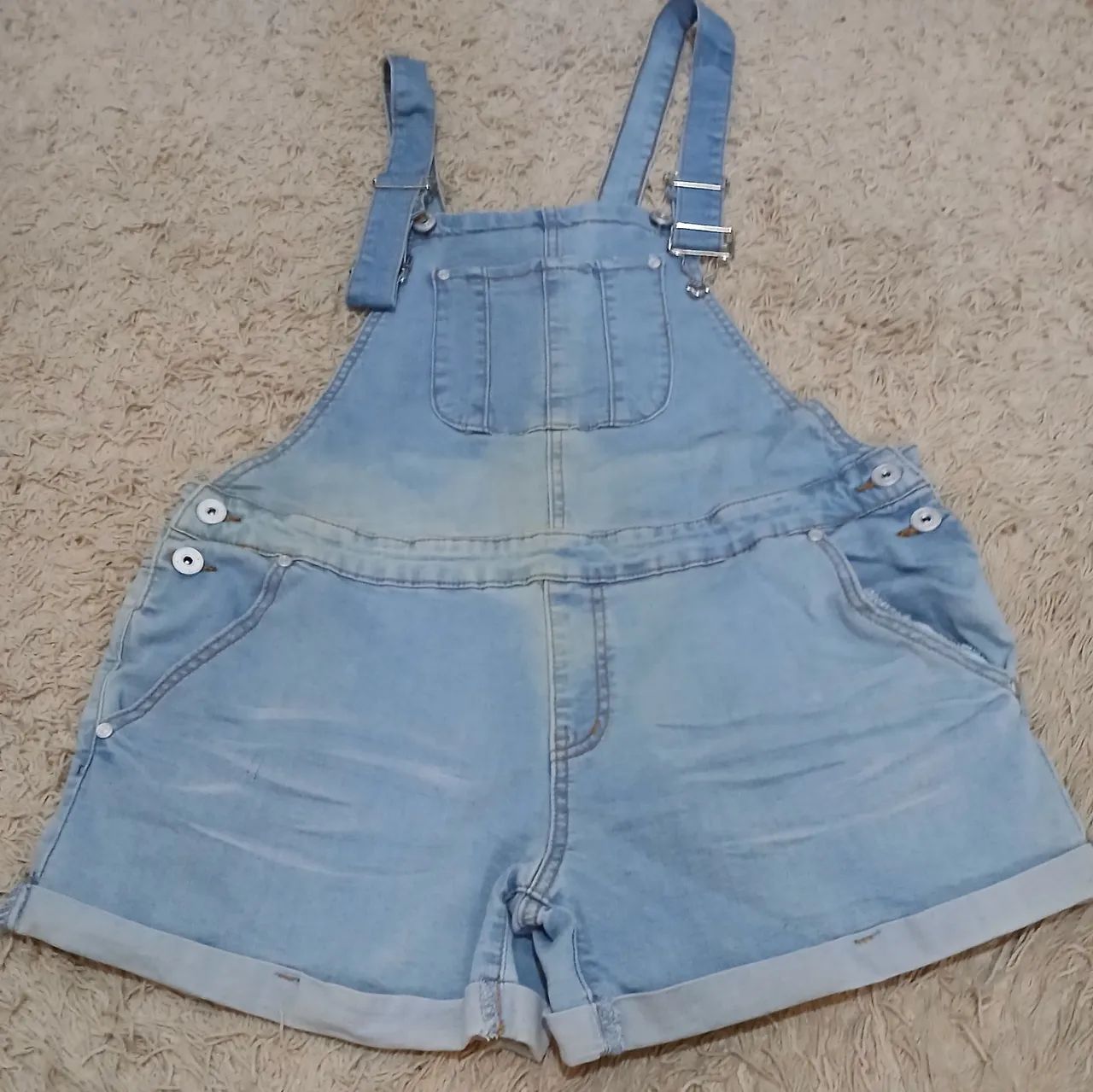 Macaquinho Jeans Feminino