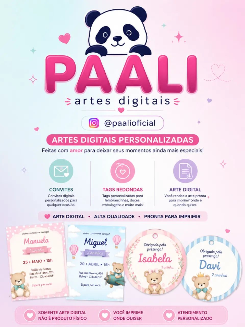 Convites e Tags Personalizadas ? Arte Digital - Foto 2