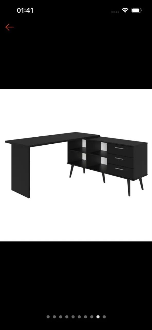 Mesa de escritório em L com gavetas - excelente estado - Foto 5