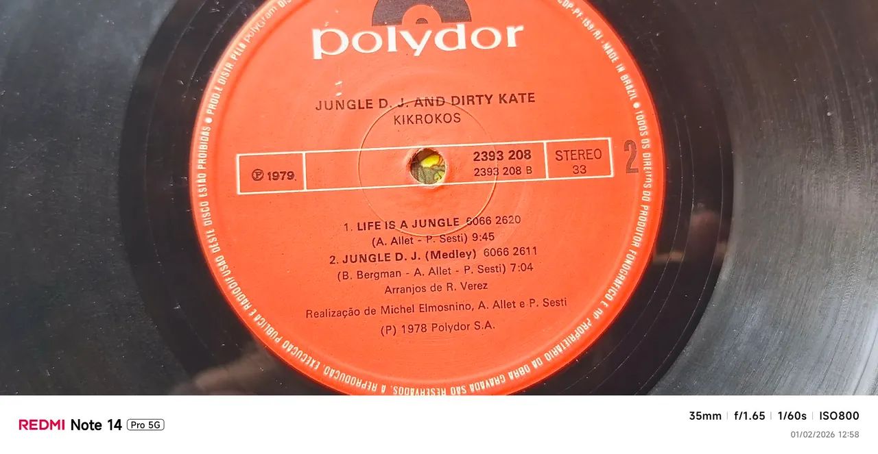 Lp Kikrokos Jungle DJ e Dirty Kate 1979 - Foto 5