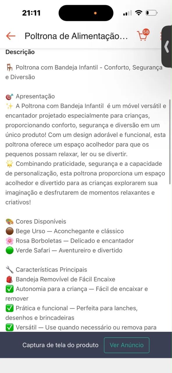 Poltrona de alimentação  - Foto 4