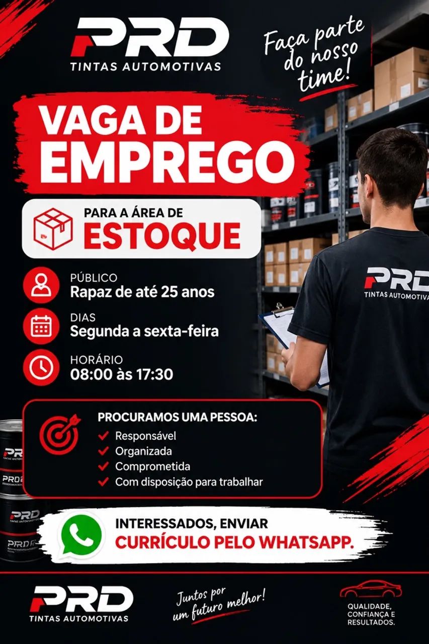 Vaga auxiliar de loja 