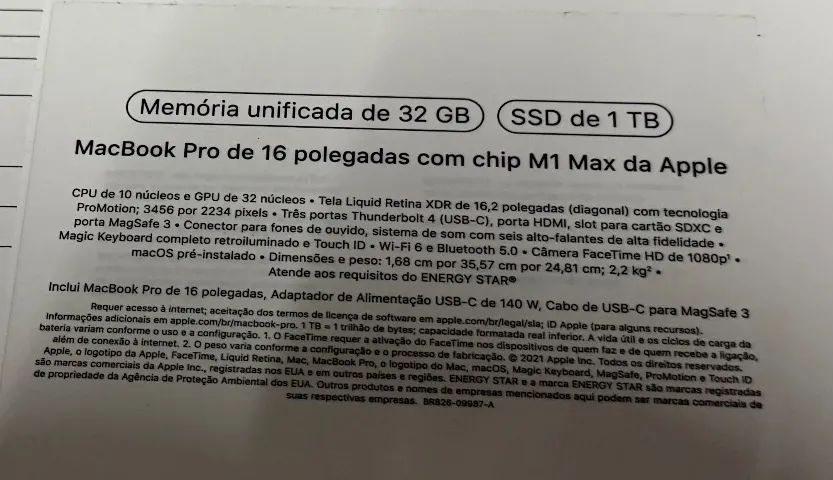 Caixa de MacBook Pro M1 Max - Foto 2