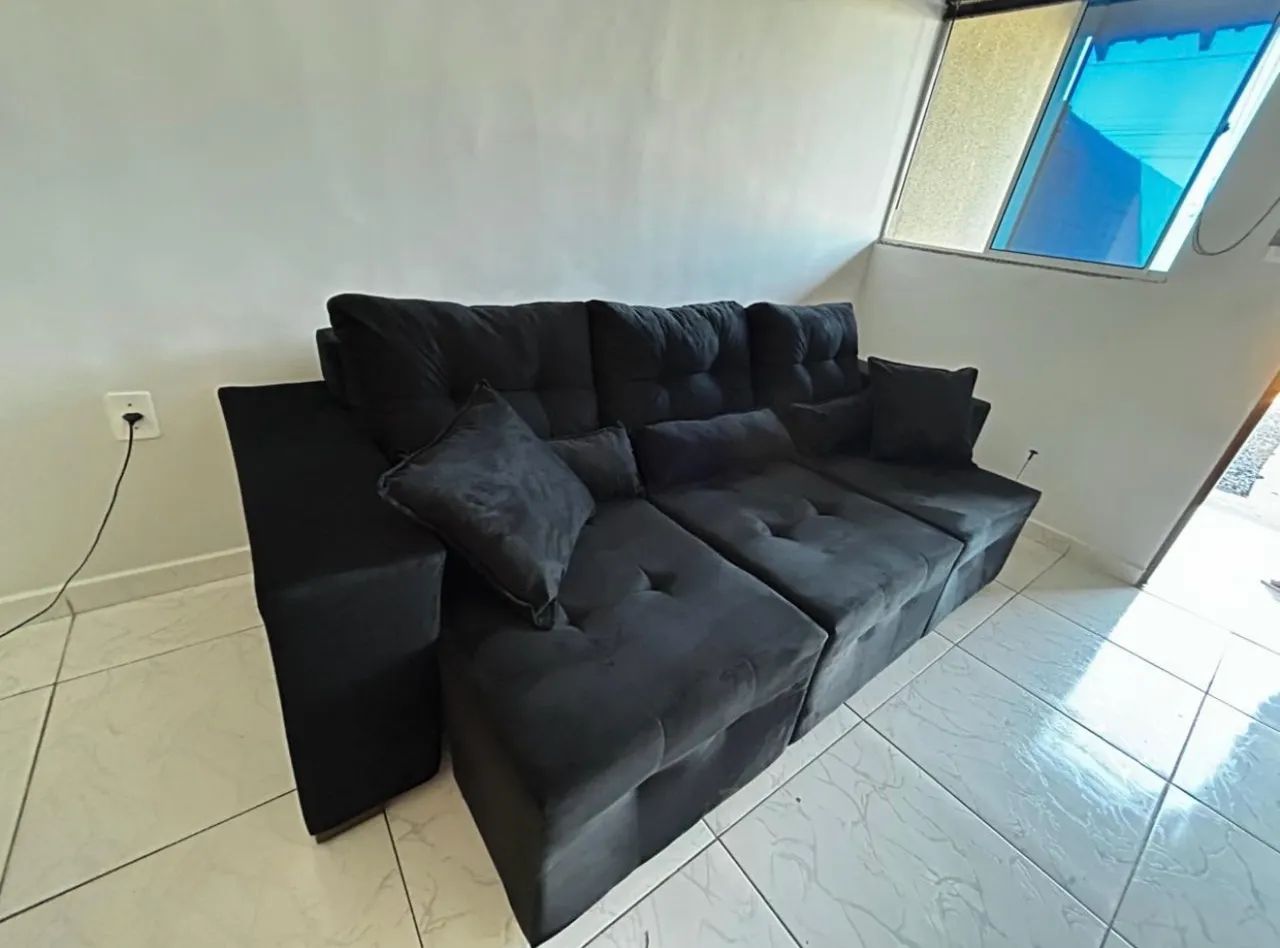 Sofá retrátil 2,5 metros, entrega e montagem grátis  - Foto 4