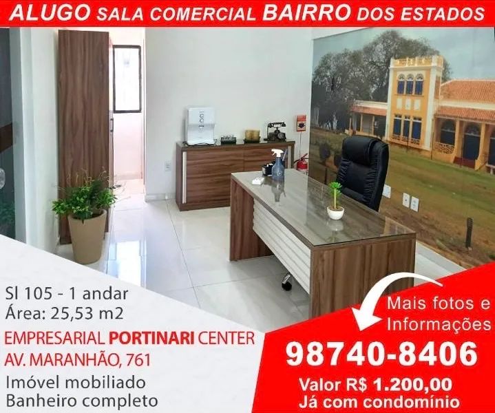 Alugo sala comercial no Bairro dos Estados