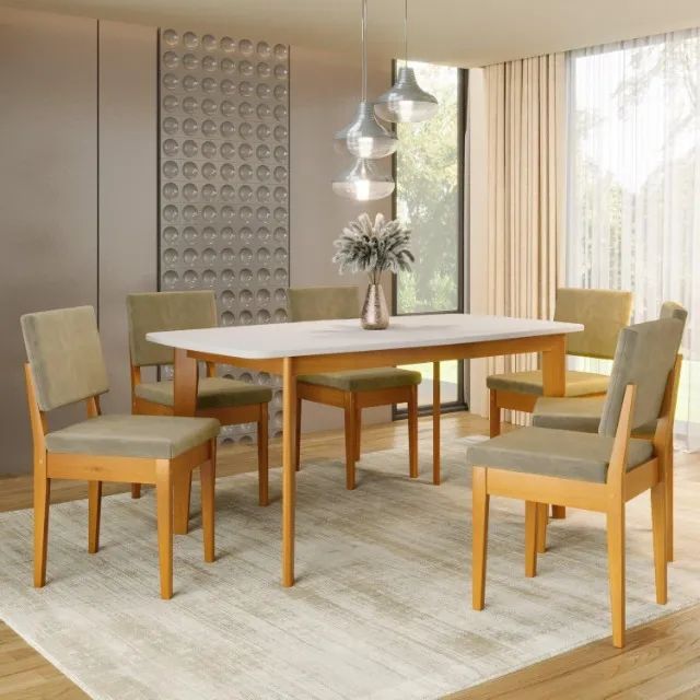Mesa de jantar extensora 4 lugares