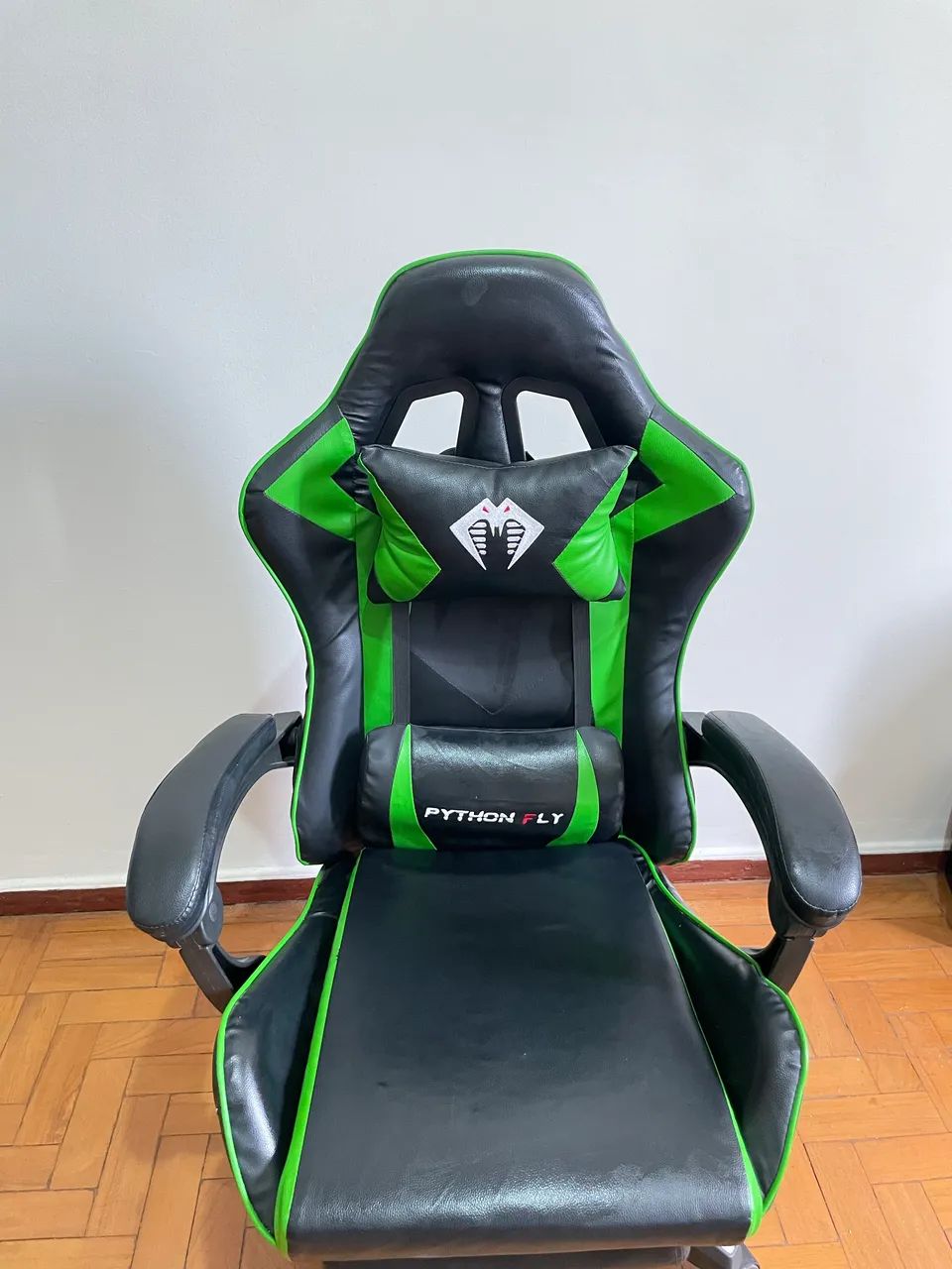Cadeira Gamer Python Fly X12 Pro Preto/Verde - Foto 5