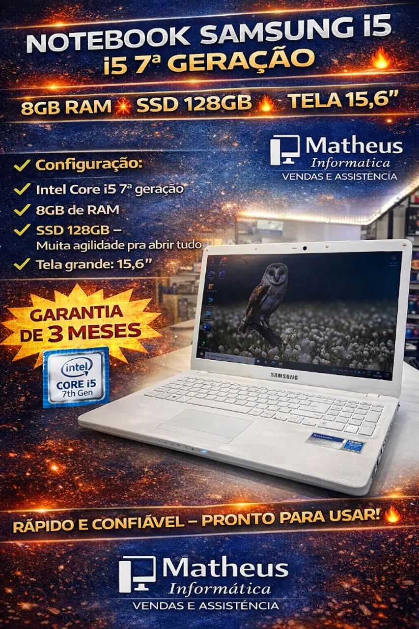 NOTEBOOK SAMSUNG COM SSD PARCELADO EM ATE 10X