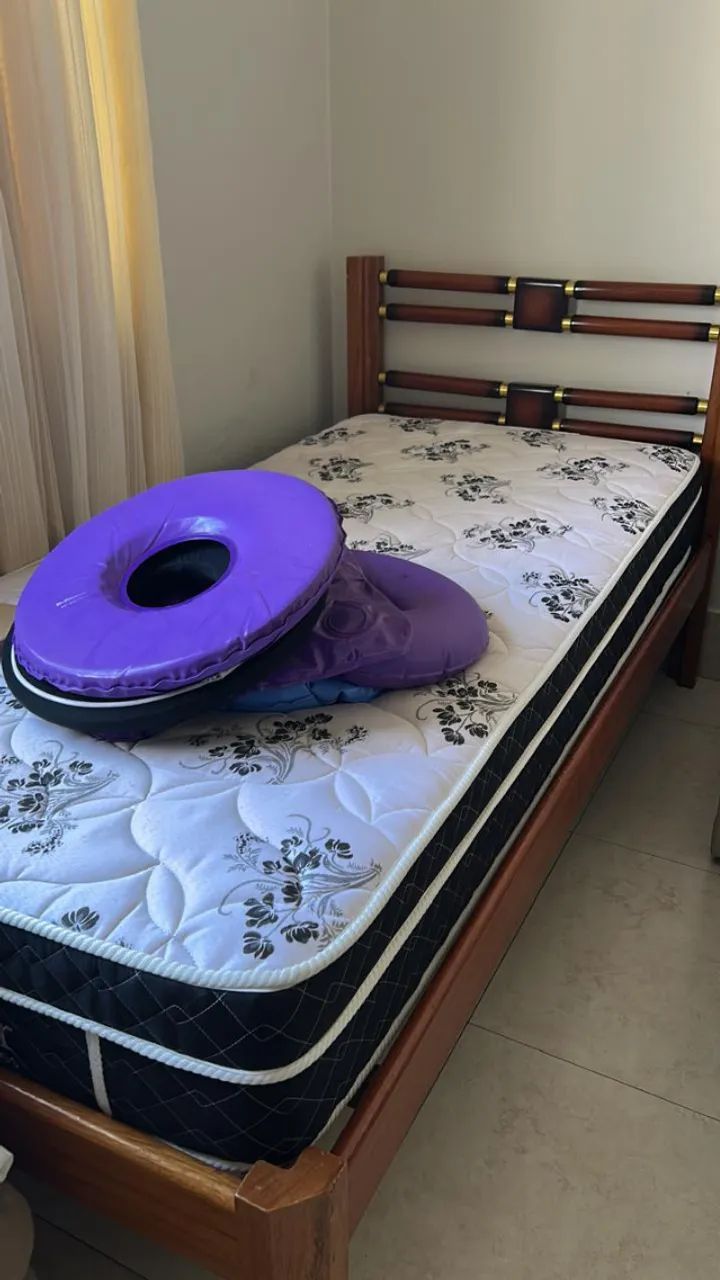 CAMA DE SOLTEIRO COM COLCHÃO  - Foto 2