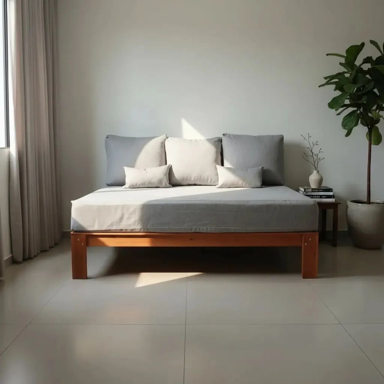 Cama de casal e cama de solteiro madeira maciça 