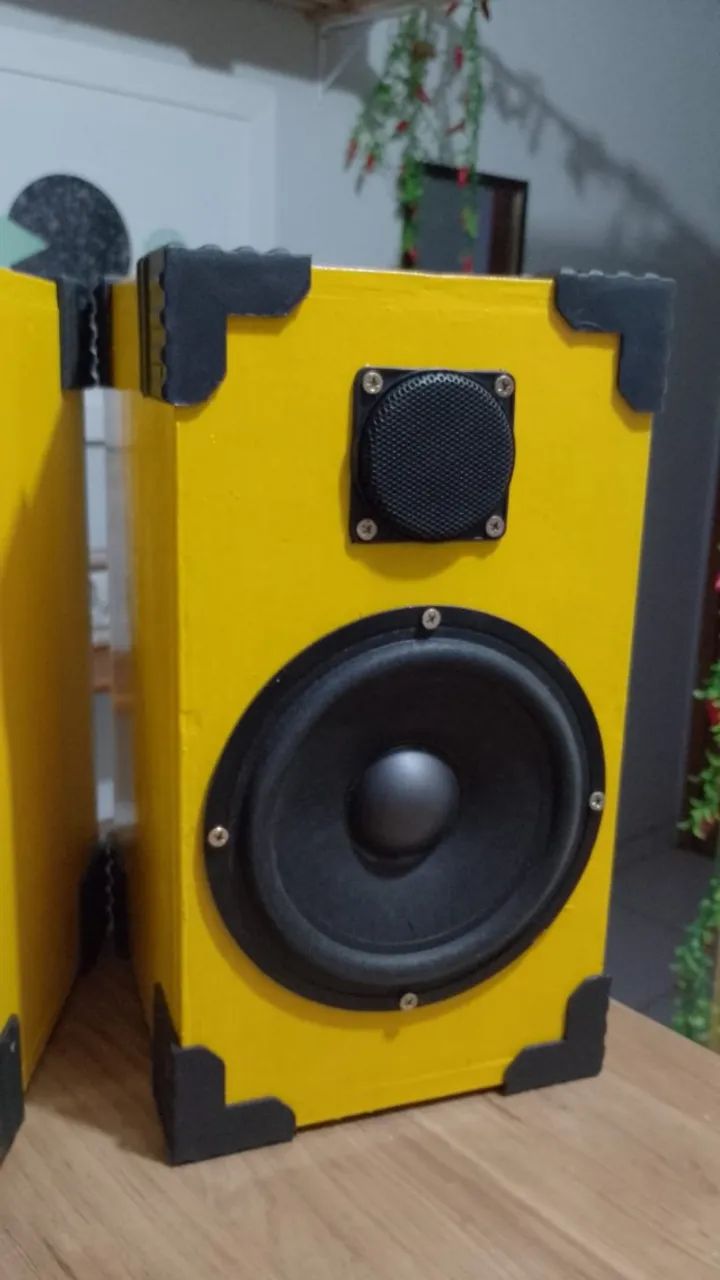 Kit Home-Studio retrô: Caixas 100w passivas + amplificador artesanal - Foto 5