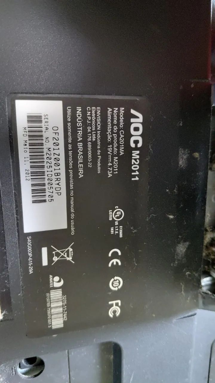 ComputadorTudo em um AOC M2011- Para Retirada de Peças / Conserto - Foto 2