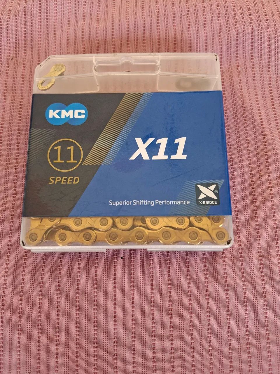 Corrente De Bicicleta Kmc X11 Dourada De 11 Velocidades