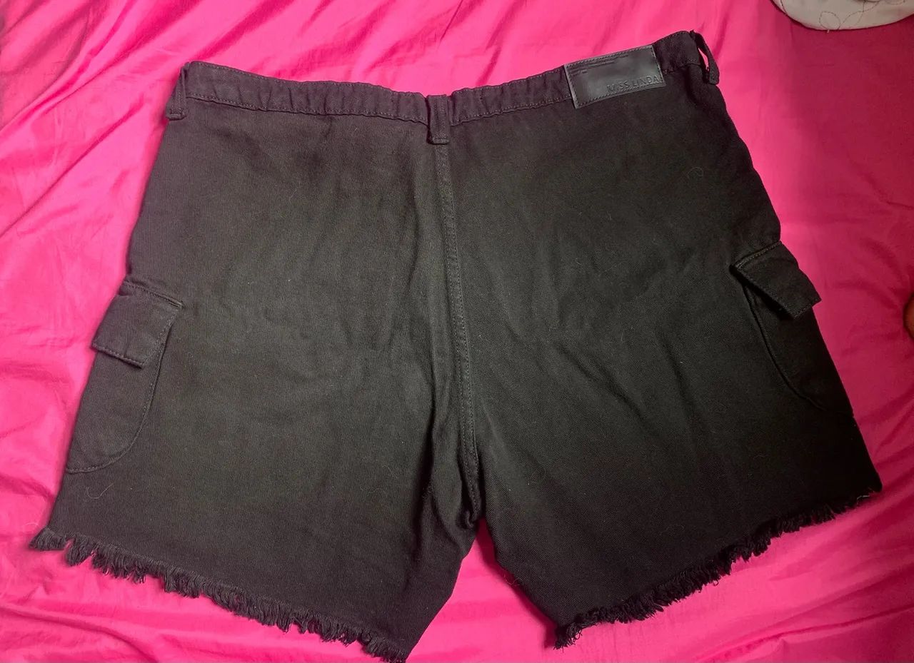 short jeans cargo feminino - Foto 2