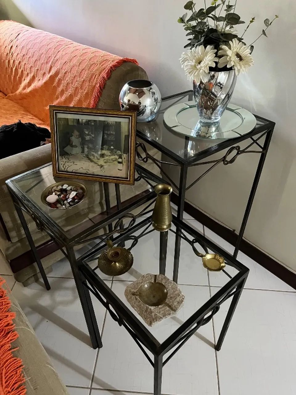 Conjunto de 3 mesinhas