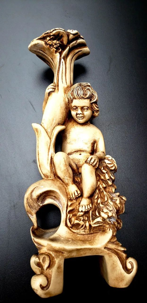 Antigo castiçal Barroco - Foto 4