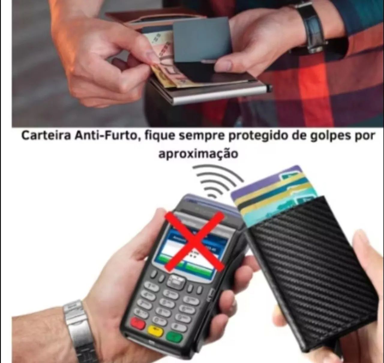 Carteira pra proteção de cartões de crédito  - Foto 5