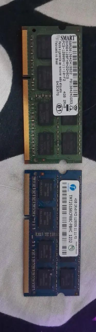 2x Memorias ram's 4GB cada 