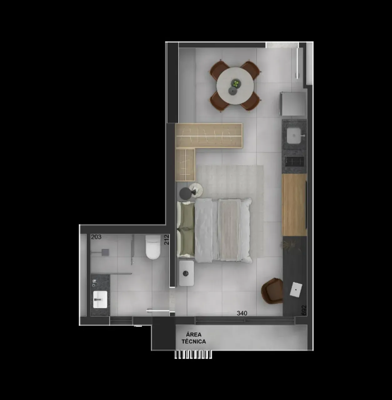 PLANTA 45m²