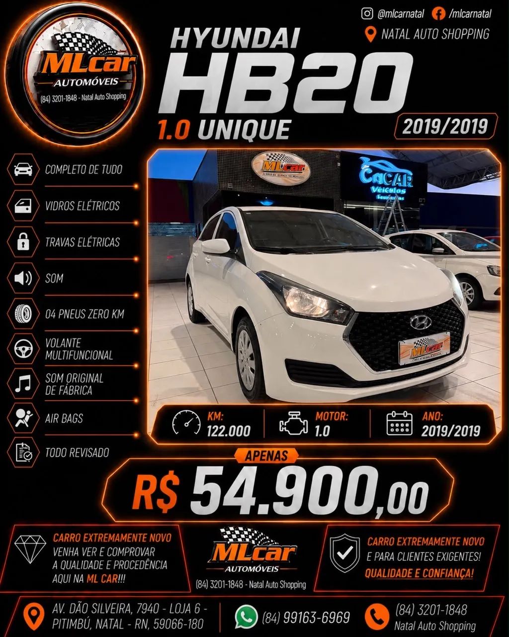 Hyundai Hb20 HB20 Unique 1.0 Flex 12V Mec. 2019