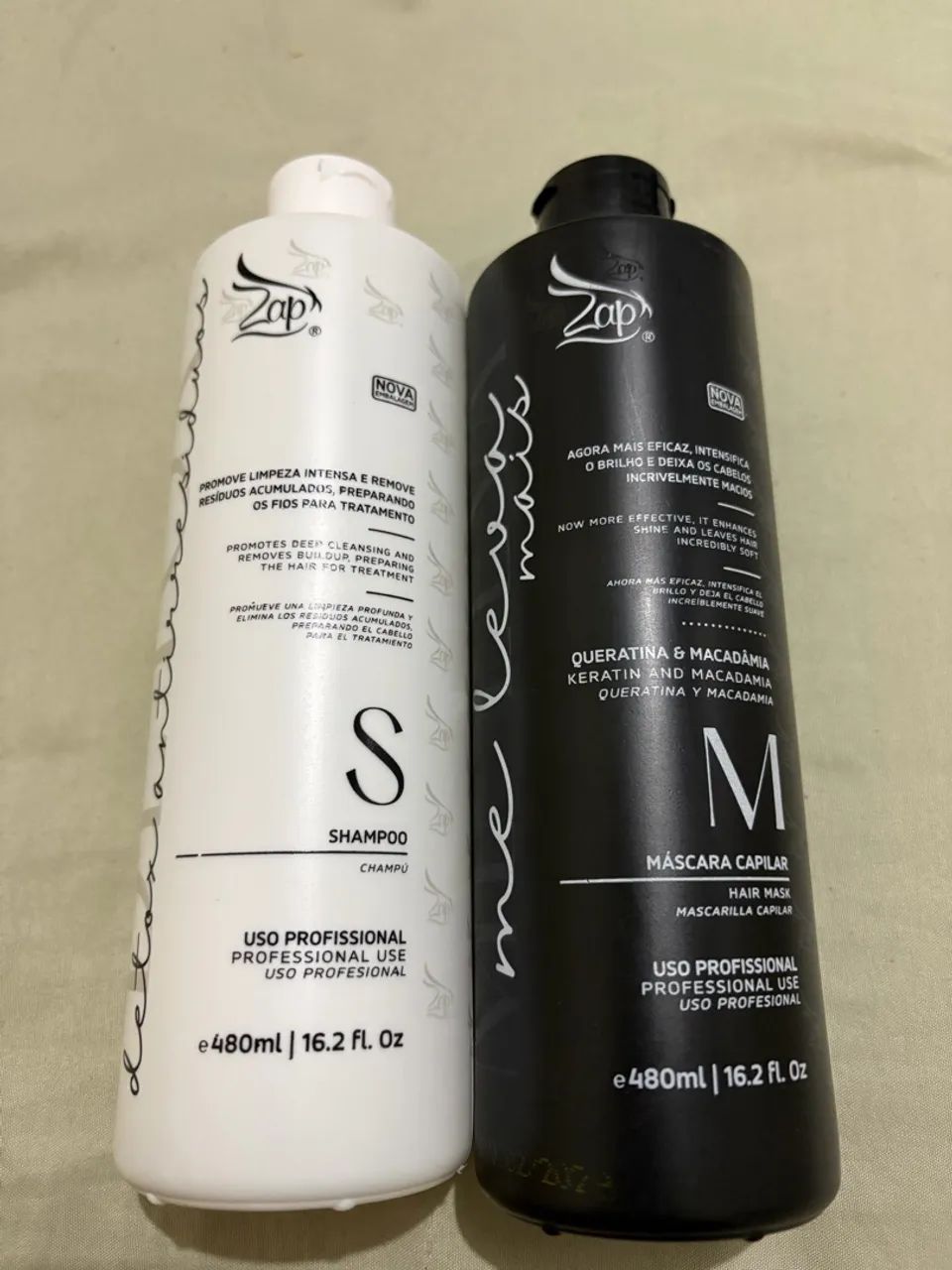 Kit shampoo e máscara capilar com for