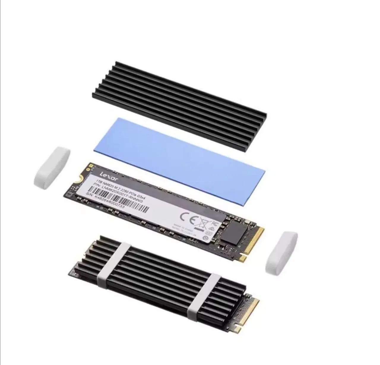 Dissipador de calor kit para SSD M2 NVME NGFF - Foto 5