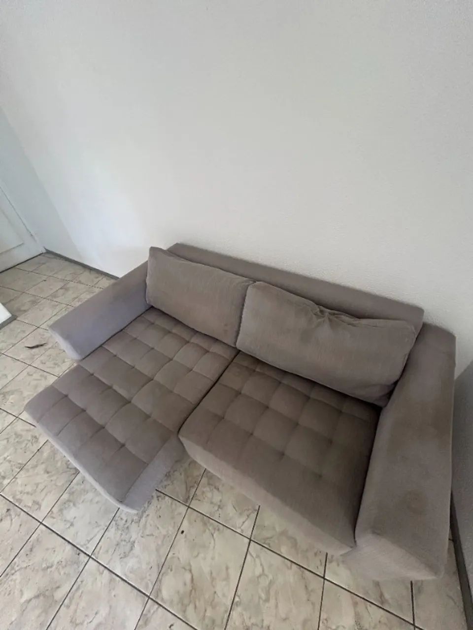 Sofá Retrátil 2 Lugares Cinza - Foto 3
