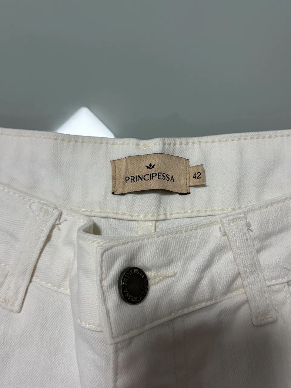 calça branca wide leg principessa - Foto 3