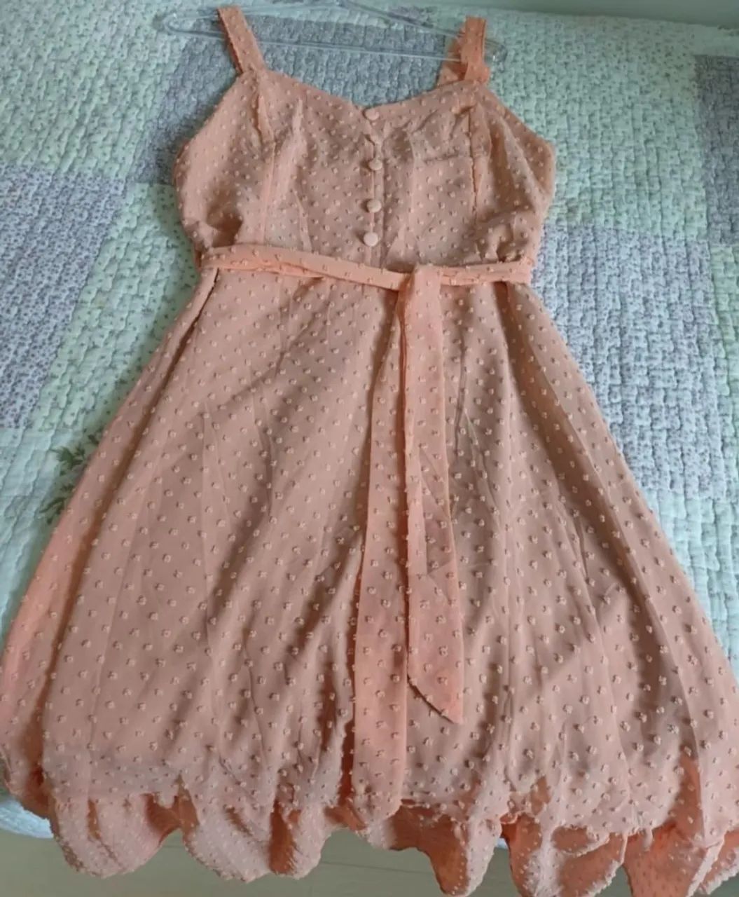 Vestido midi rosê