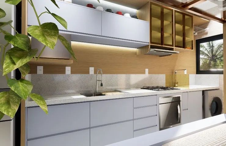 Edif FRENTE MAR, Apt. VISTA MAR, 2 dorm (1 suíte), banheiro social, gourmet churr, 70m2 - Foto 9